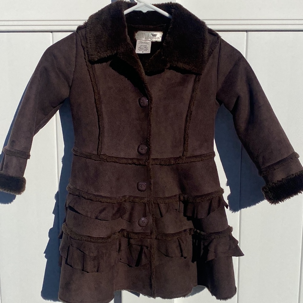 Girls faux fur coat.